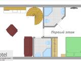 Гольфстрим - двухэтажный коттедж Апартаменты 120 м² - схема первого этажа
